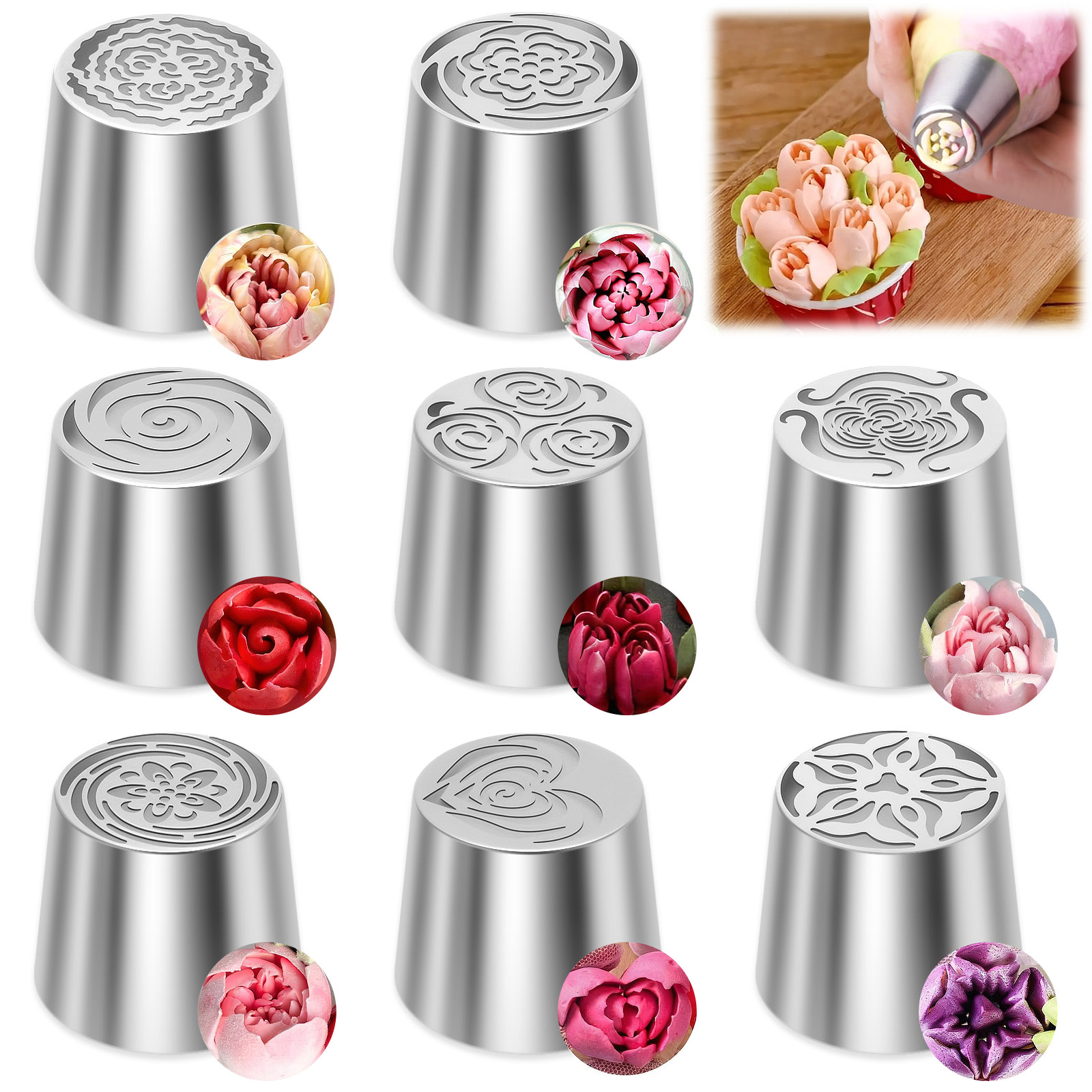 Decorating Tip Set - Embouts de tuyauterie russes en forme