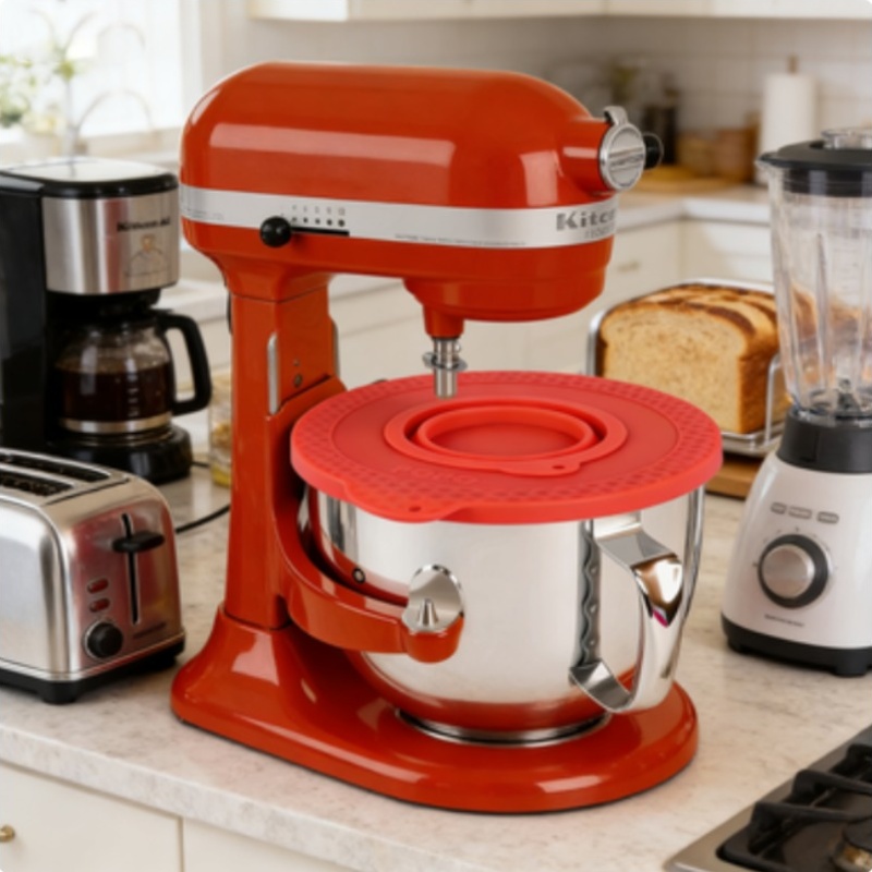 Kitchen Aid Baking Mixer - Couvre-bol en silicone compatible avec les