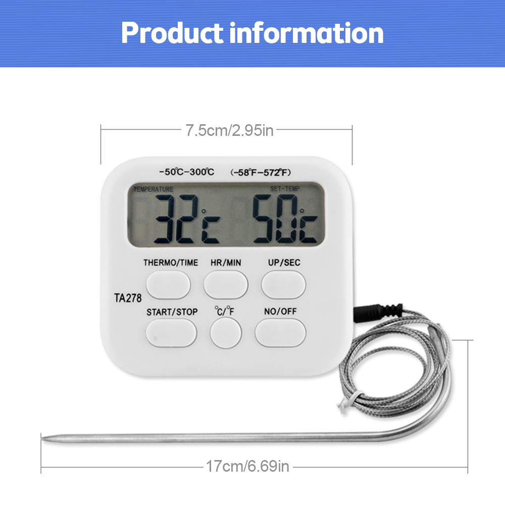 Kitchen Baking Station - TA278 thermomètre de cuisine numérique minuterie