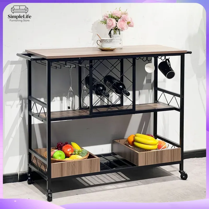 Kitchen Baking Trolley - Chariot de cuisine multifonctionnel avec étagères