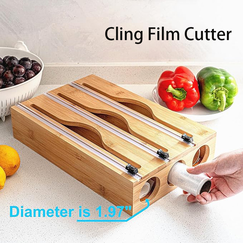 Kitchen Baking Tray Organizer - Boîte de découpe 3-en-1 en bambou