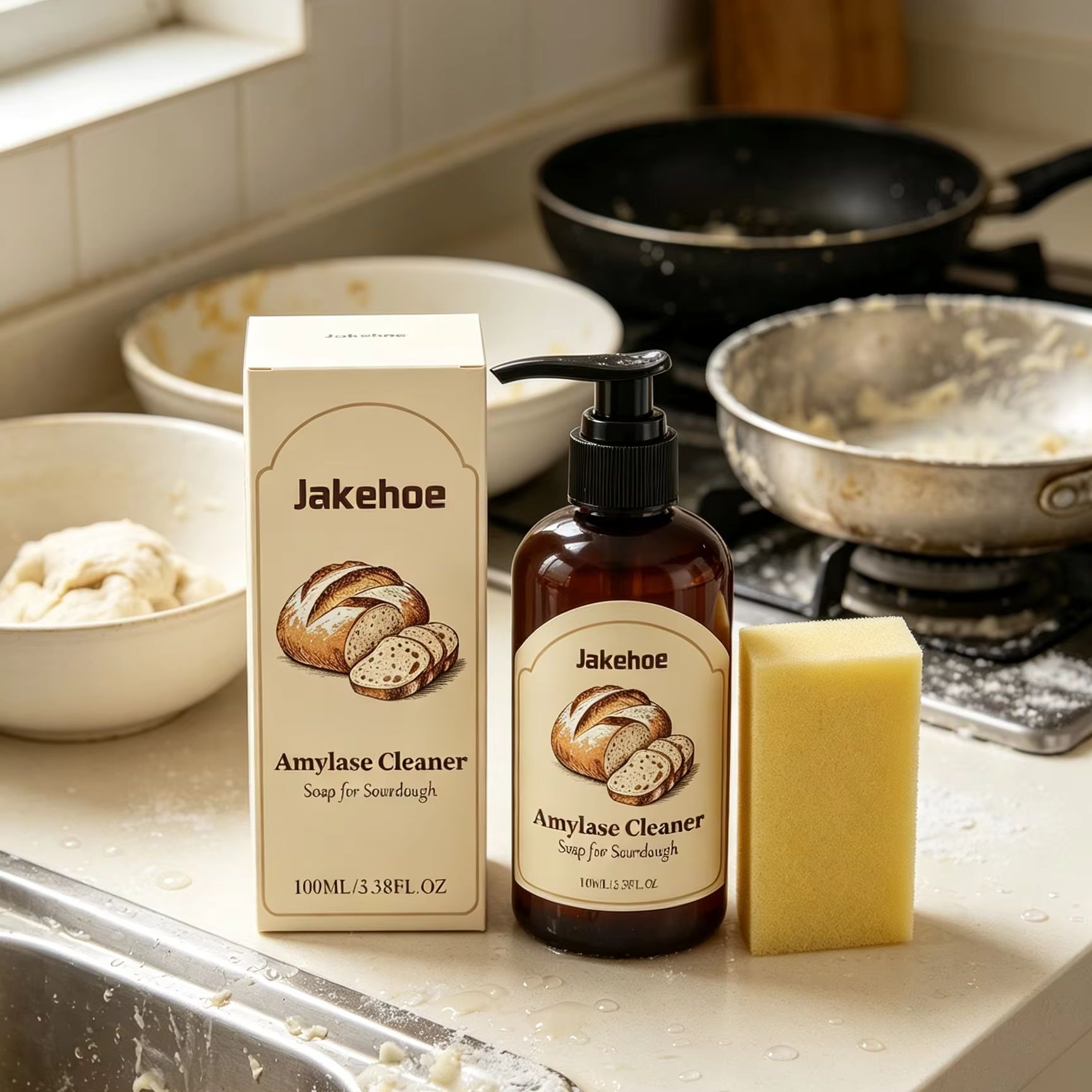 Kitchen Baking Mess - Savon Nettoyant Amylase Jakehoe à Action