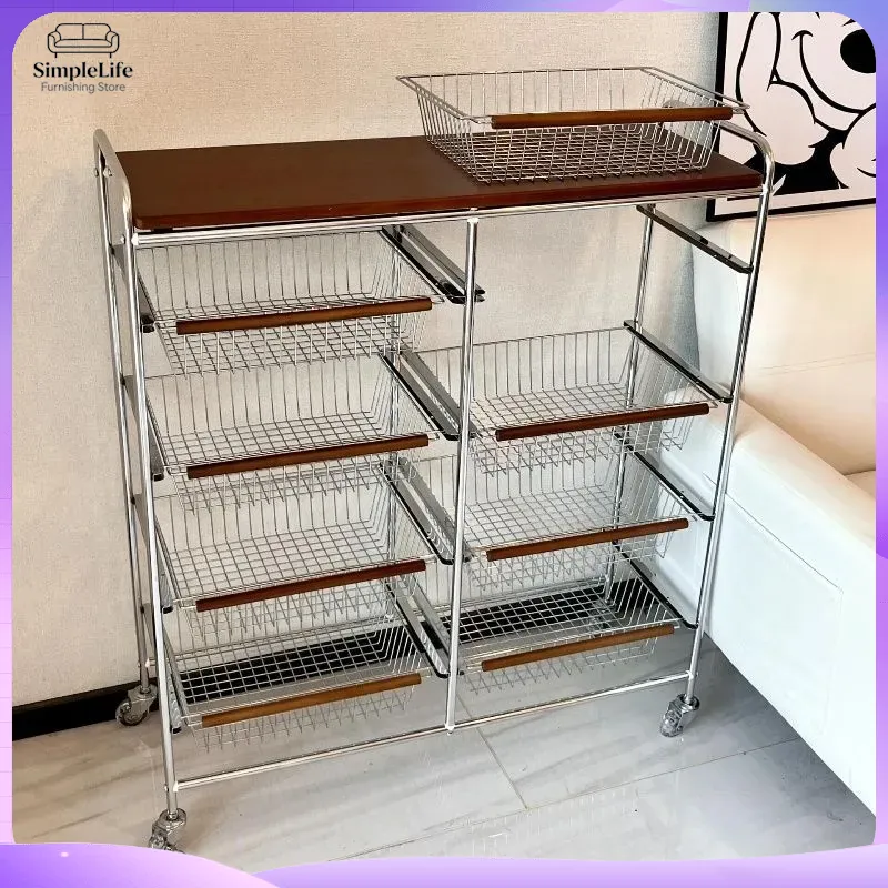 Kitchen Baking Trolley - Chariot de cuisine rétro à roulettes,