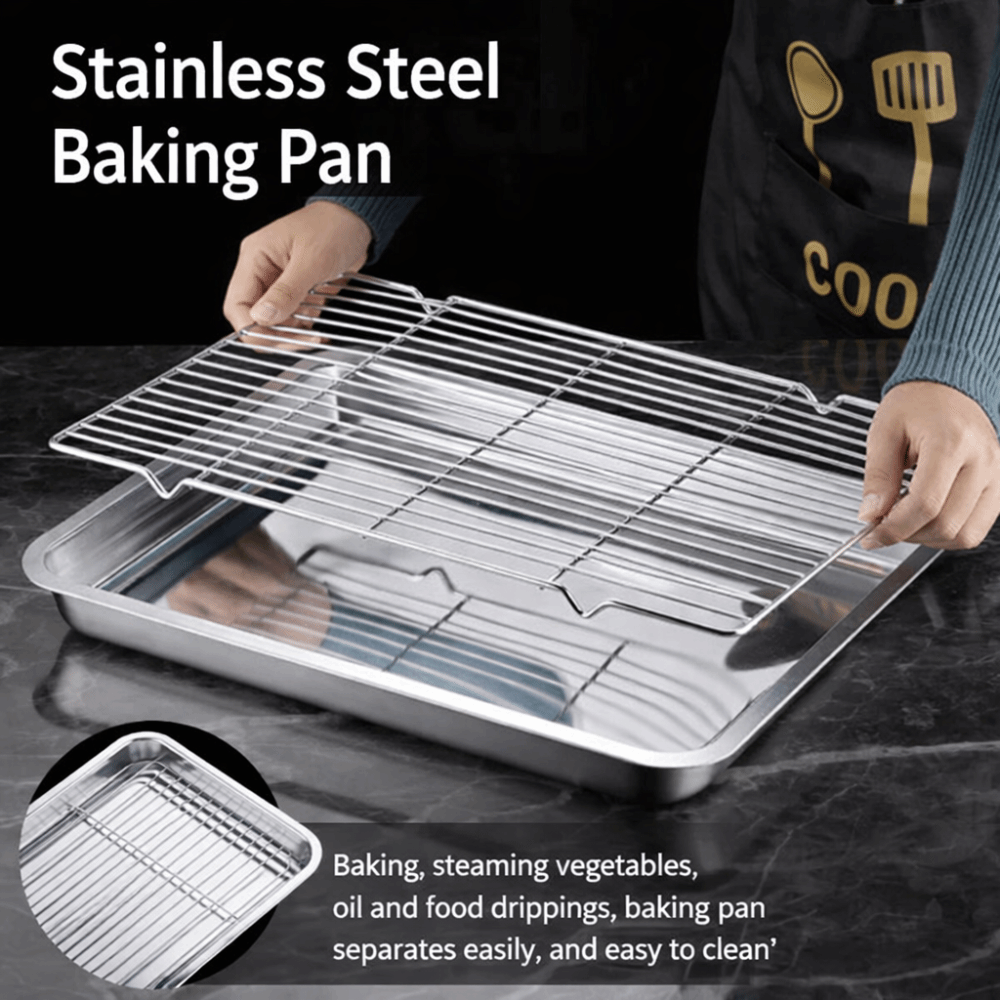 Kitchen Oven Baking Pans - Plaque de cuisson portable antiadhésive en