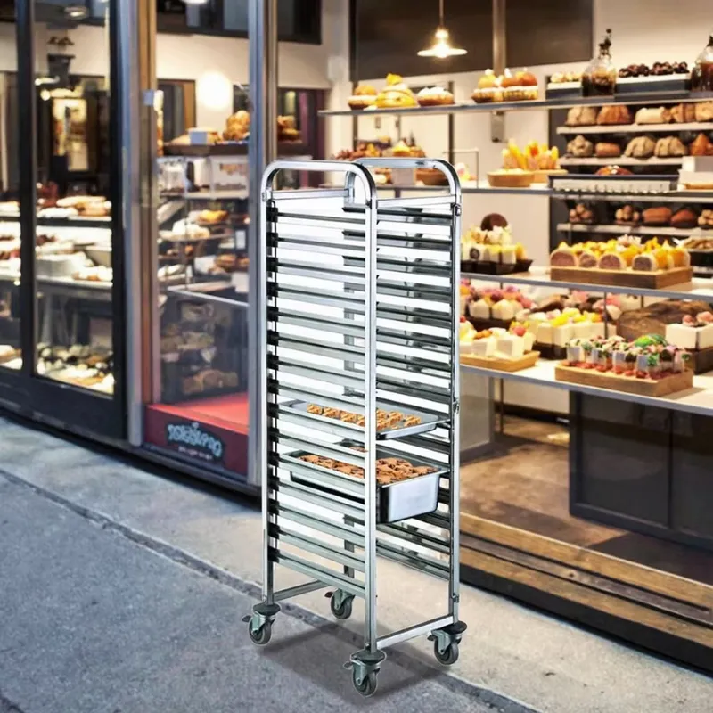 Kitchen Baking Trolley - Chariot à 4 roues robuste en