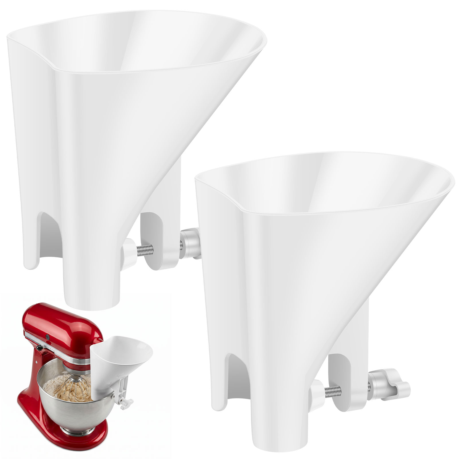 Kitchen Aid Baking Mixer - Entonnoir à farine anti-déversement pour batteur