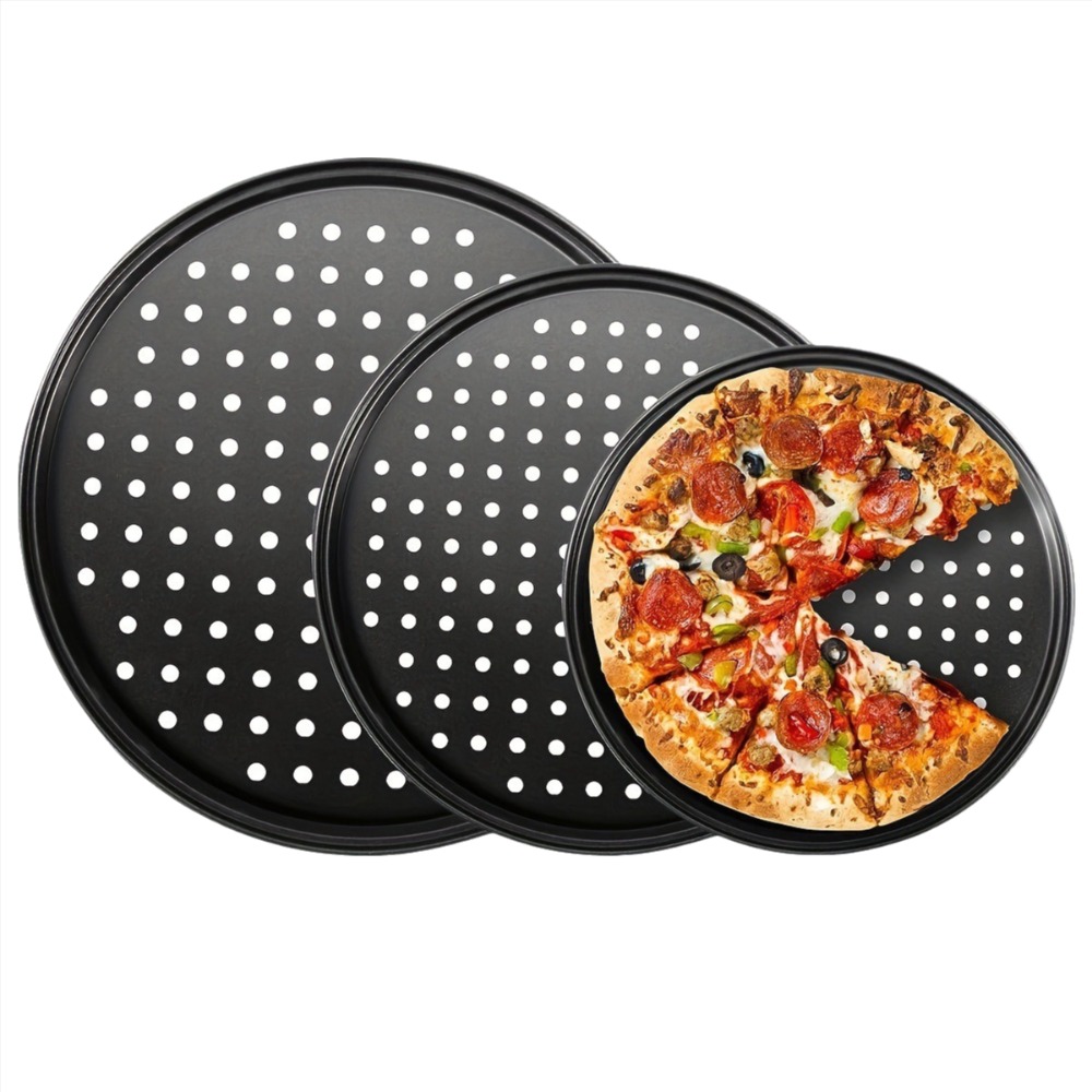 Kitchen Baking Pan Set - Ensemble de plaques à pizza perforées
