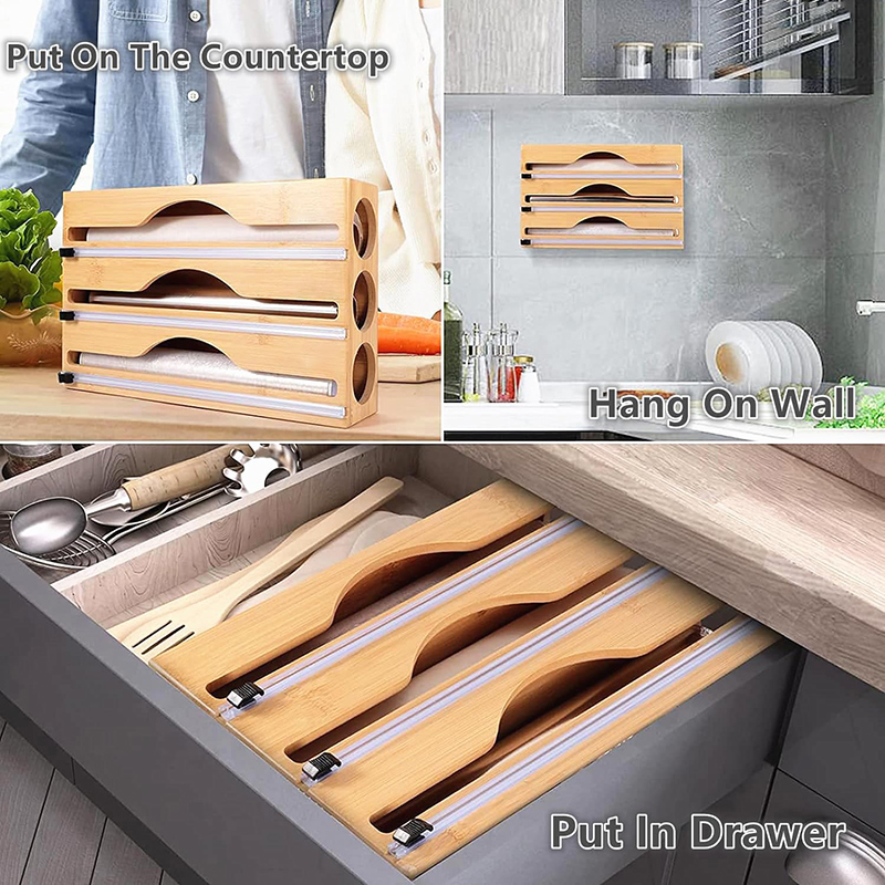 Boîte de découpe 3-en-1 en bam - Kitchen Baking Tray Organizer avis et prix