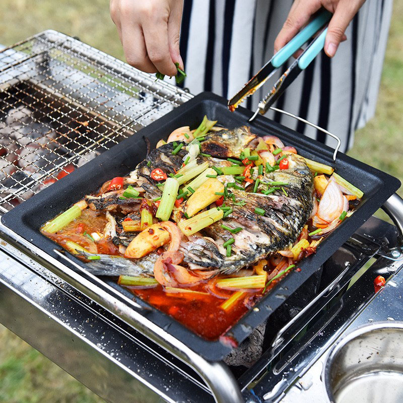 Poêle à griller carrée épaisse - Kitchen Oven Baking Pans avis et prix