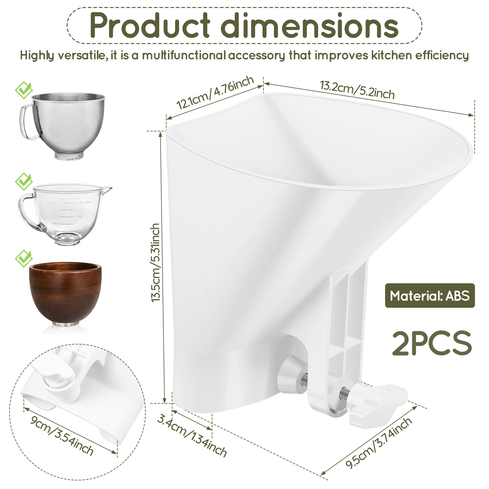 Entonnoir à farine anti-dévers - Kitchen Aid Baking Mixer avis et prix