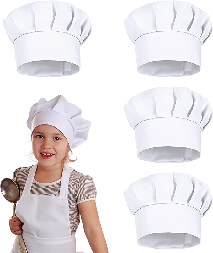 Lot de 4 chapeaux de chef blan - Kitchen Baker avis et prix
