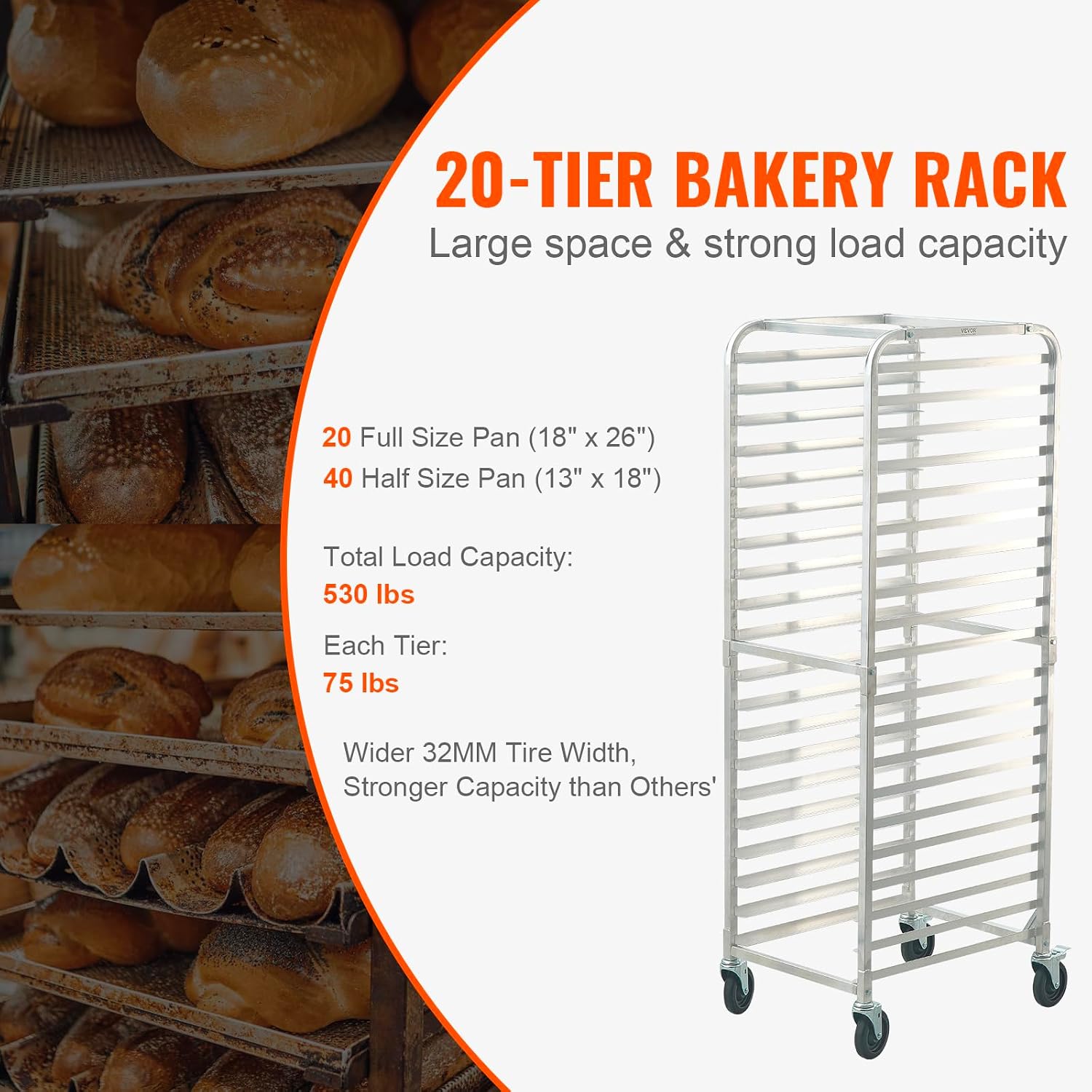 Chariot de rangement commercia - Kitchen Baking Trolley avis et prix